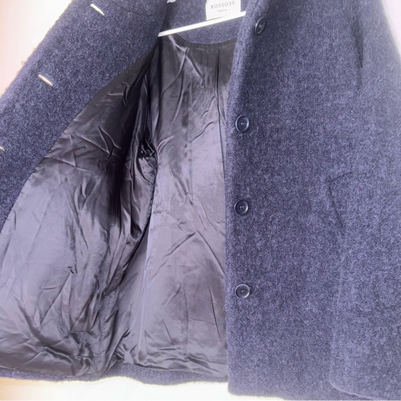 Rosso35 Genova Wool Alpaca Hooded Button Coat sz medium - Picture 5 of 12